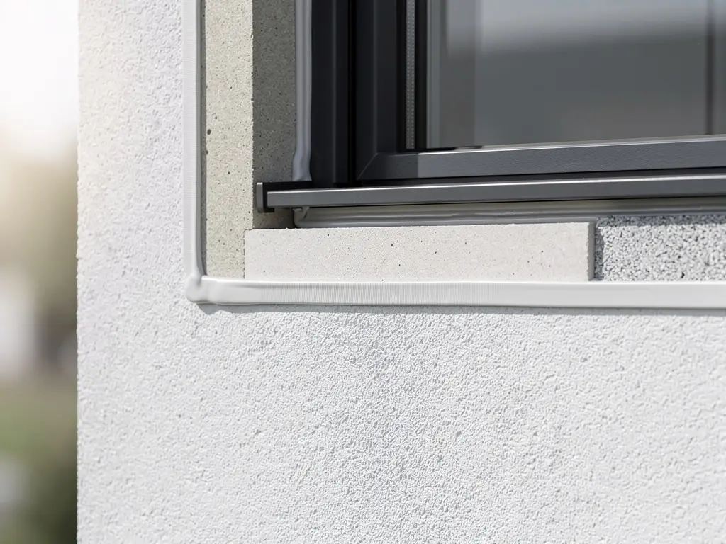 Angle de fenêtre traité contre les ponts thermiques avec une finition nette